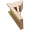 Ekena Millwork 8-in W x 12-in D x 20-in H Balboa Slat Rough Cedar Woodgrain TimberThane Outlooker, Primed Tan OUTUR080X12X20BOA24RCPR - alternate 2